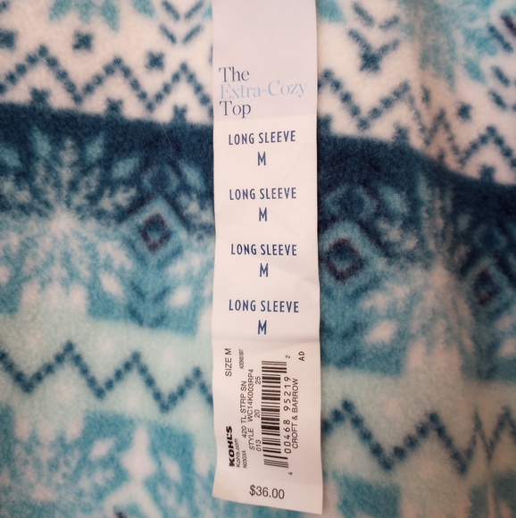 croft & barrow microfleece jacket mock neck pullover. Size M. NWT. - Picture 3 of 5